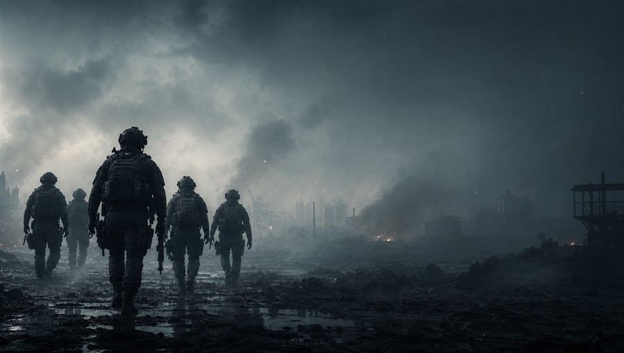 Squad in the field