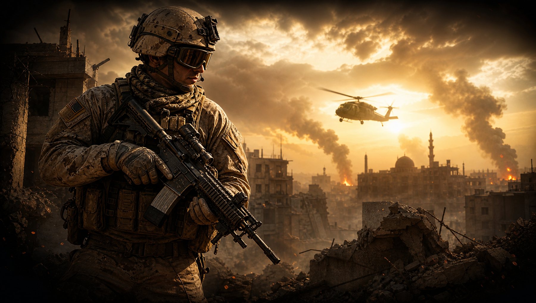 WarRock soldier on the battlefield